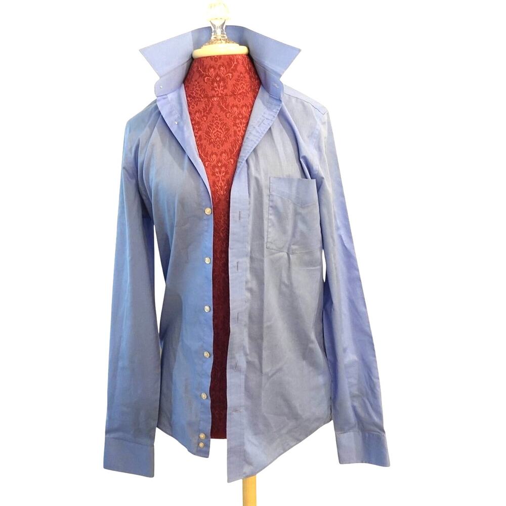 Stafford fitted button down in cornflower blue